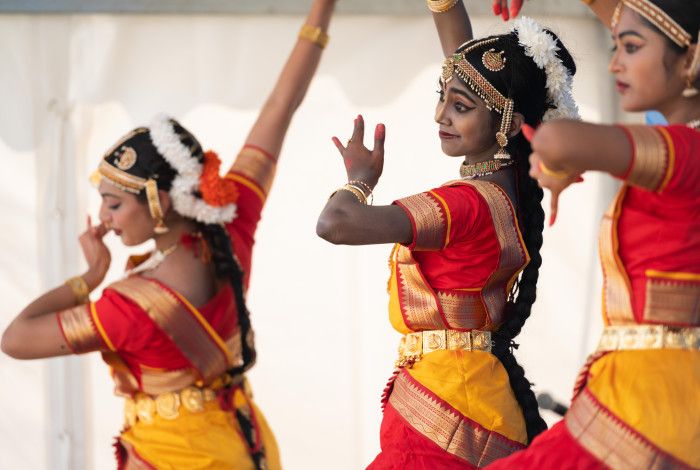 Young people performing on stage