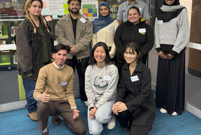 Group of young leaders at the library