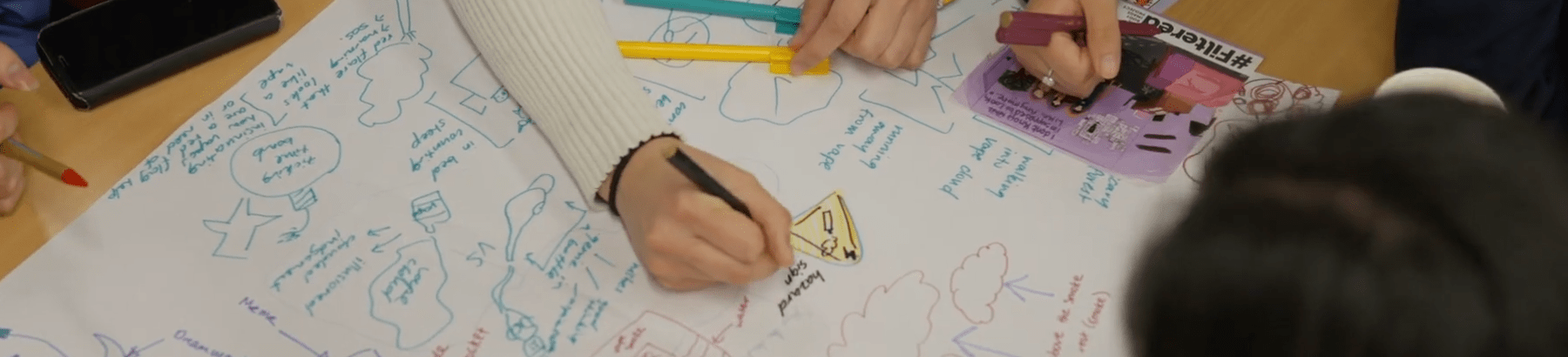 brainstorming on paper