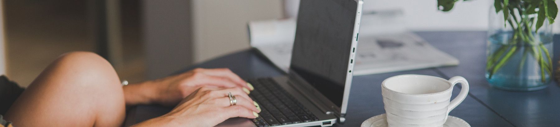 A person working on a laptop