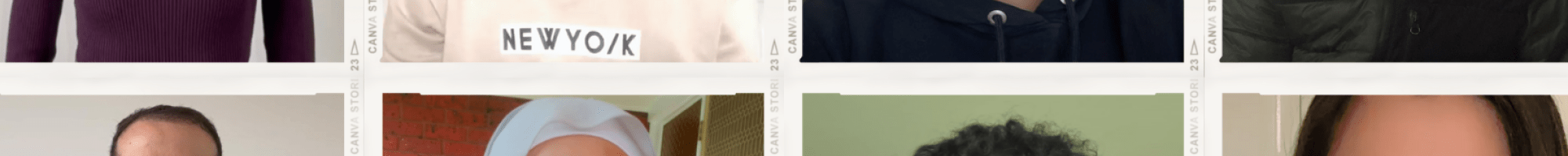 Diverse young people smiling